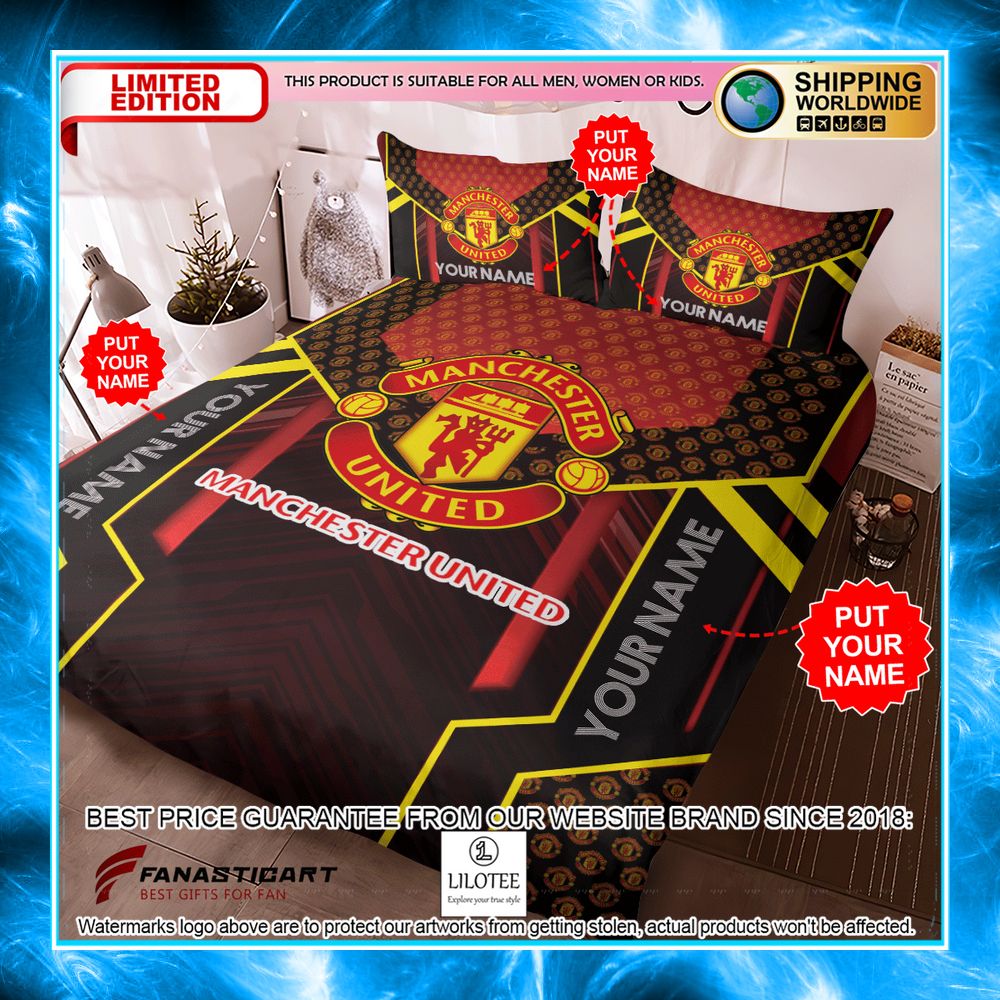 personalized manchester united bedding set 3 13