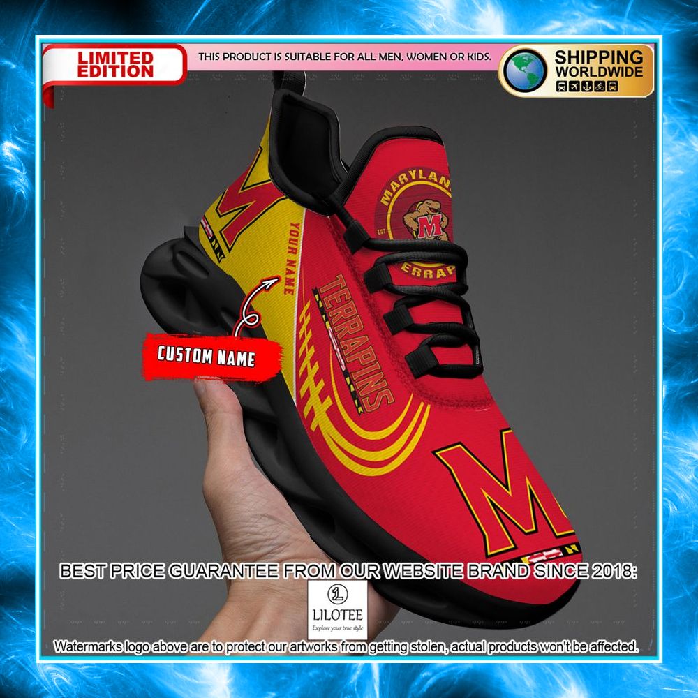 personalized maryland terrapins max soul shoes 2 828