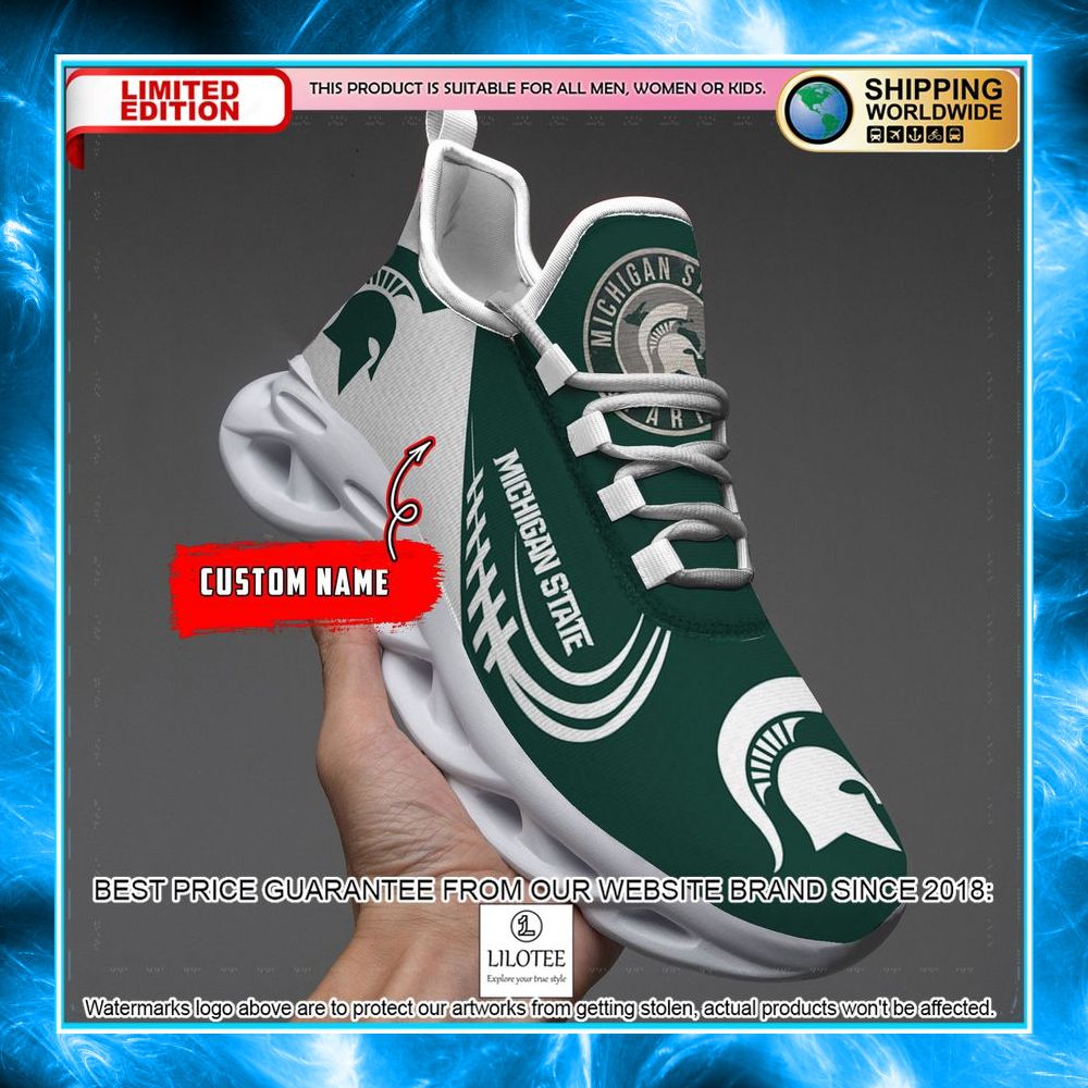 personalized michigan state spartans max soul shoes 1 846