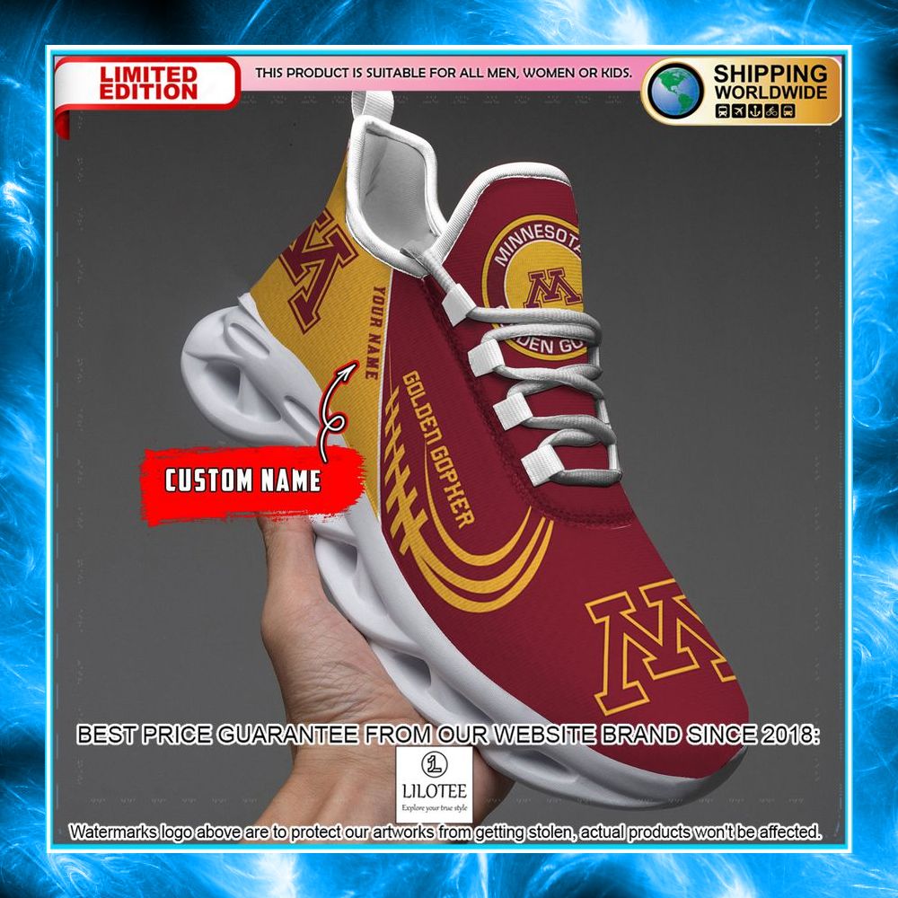 personalized minnesota golden gophers max soul shoes 1 466