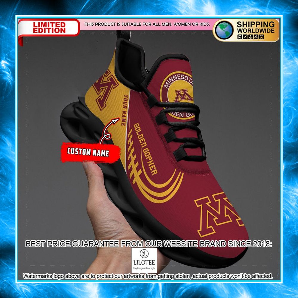 personalized minnesota golden gophers max soul shoes 2 798