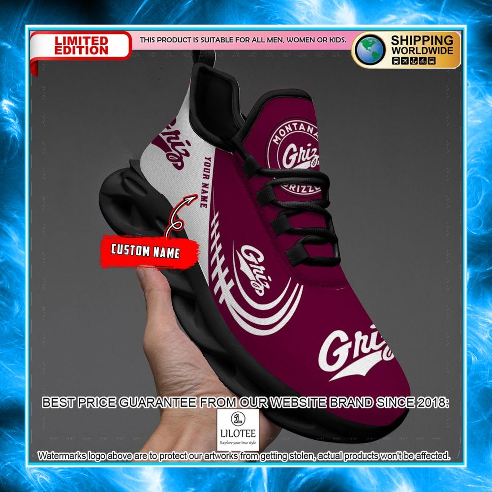personalized montana grizzlies max soul shoes 2 424