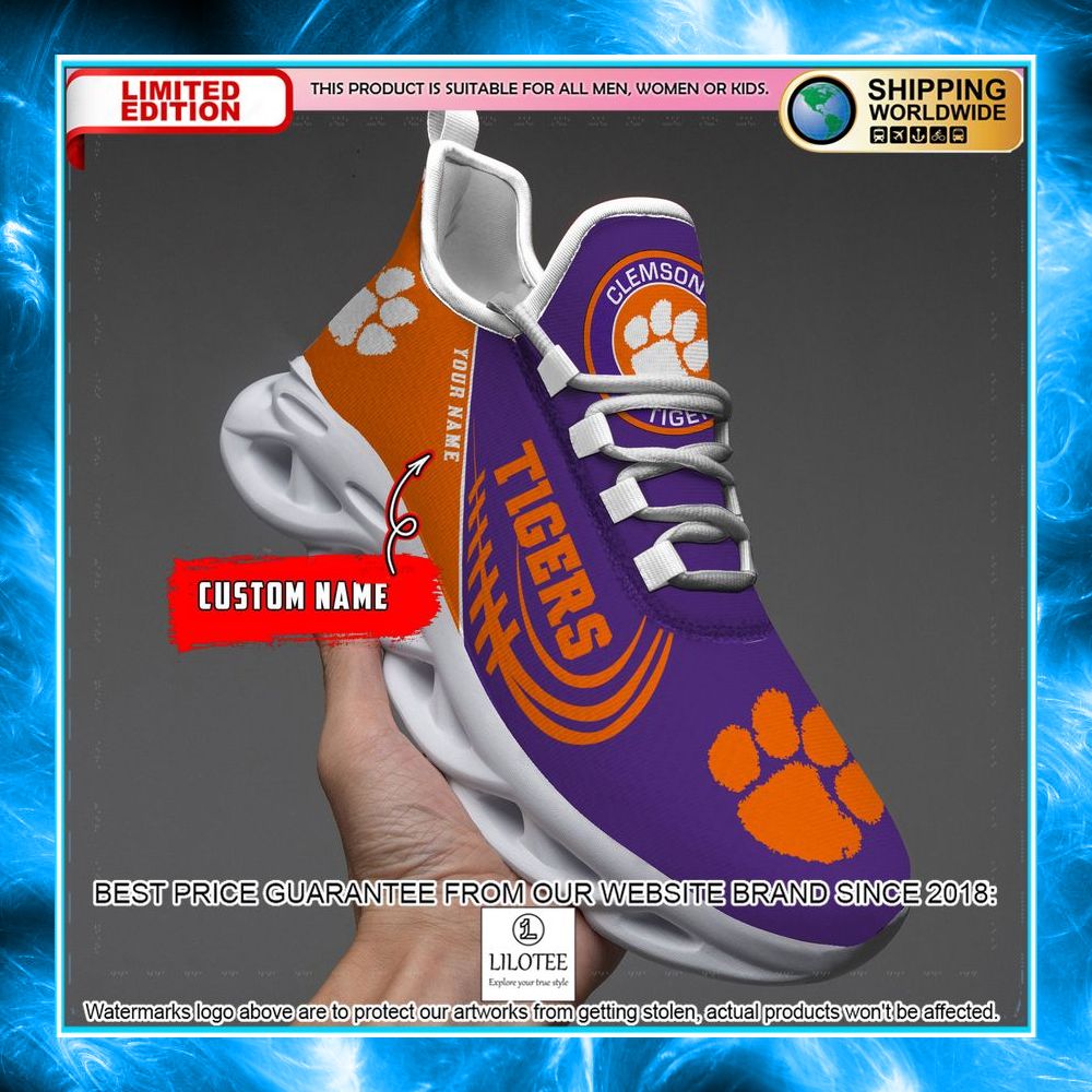 personalized ncaa teams clemson tigers max soul shoes 1 247