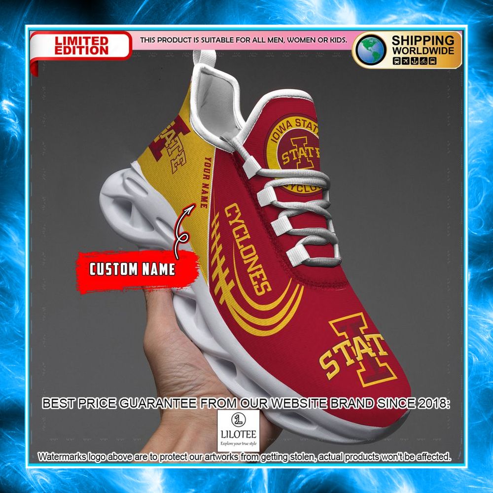 personalized ncaa teams iowa state cyclones max soul shoes 1 643