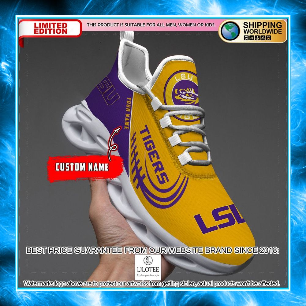 personalized ncaa teams lsu tigers max soul shoes 1 263