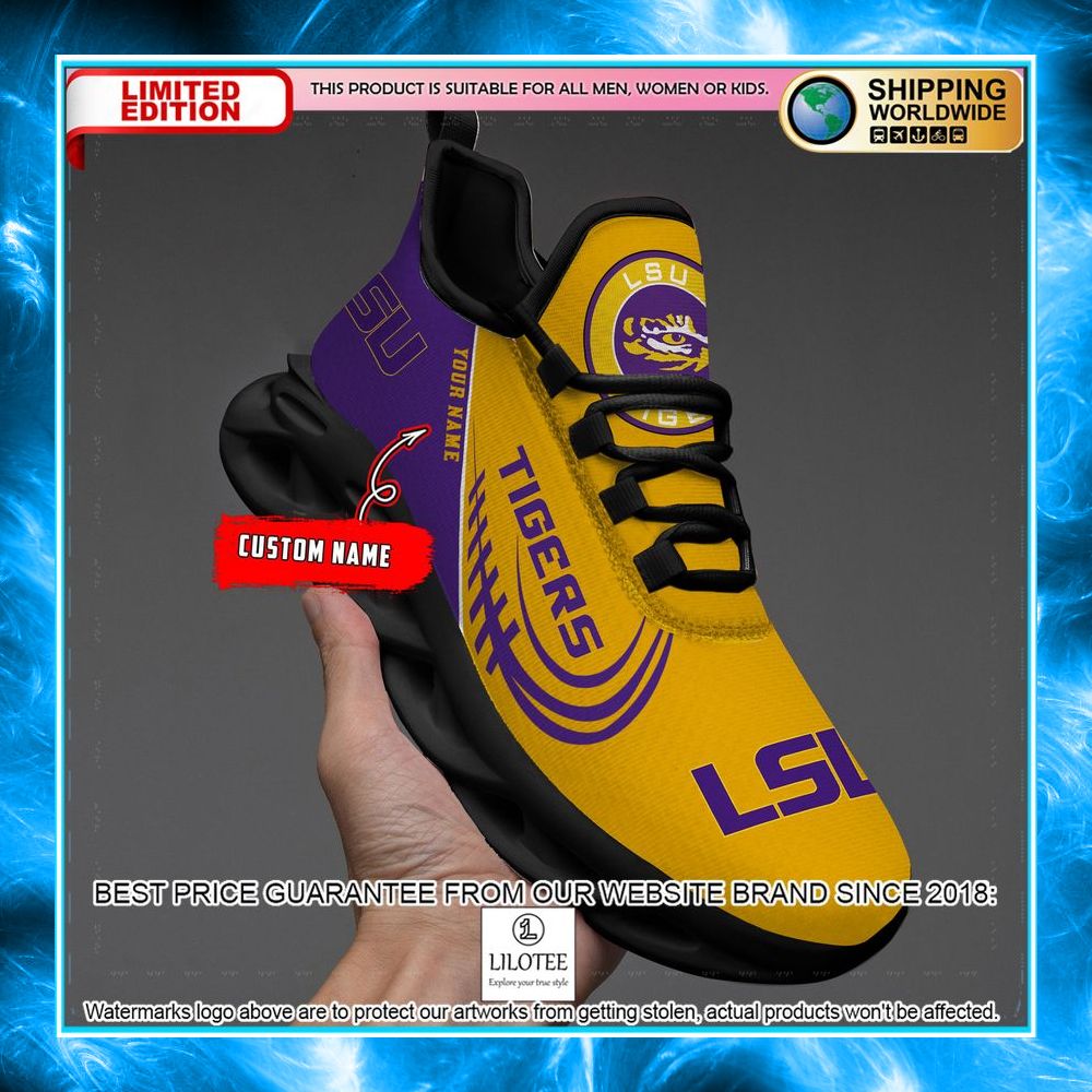 personalized ncaa teams lsu tigers max soul shoes 2 158