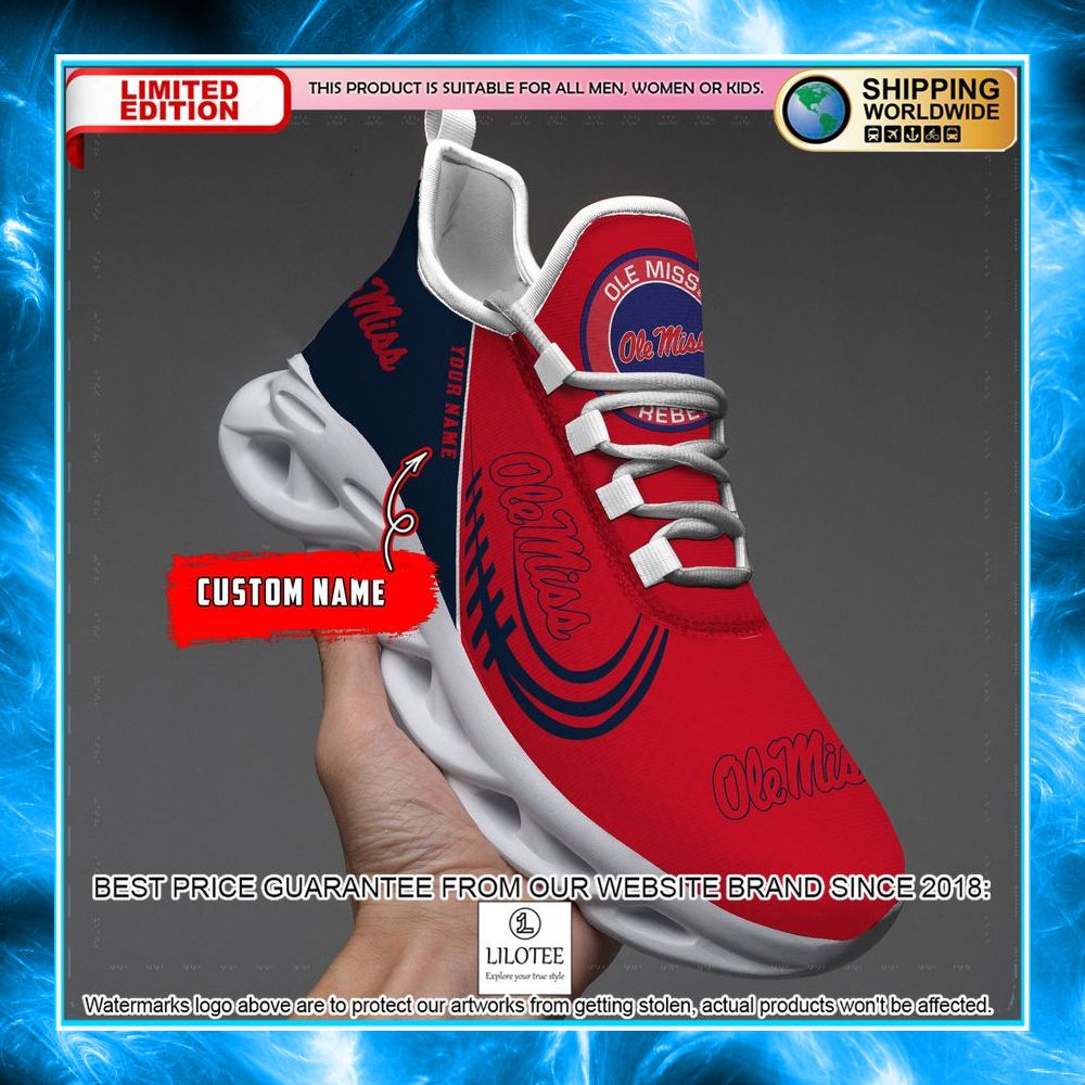 personalized ncaa teams ole miss rebels max soul shoes 1 625