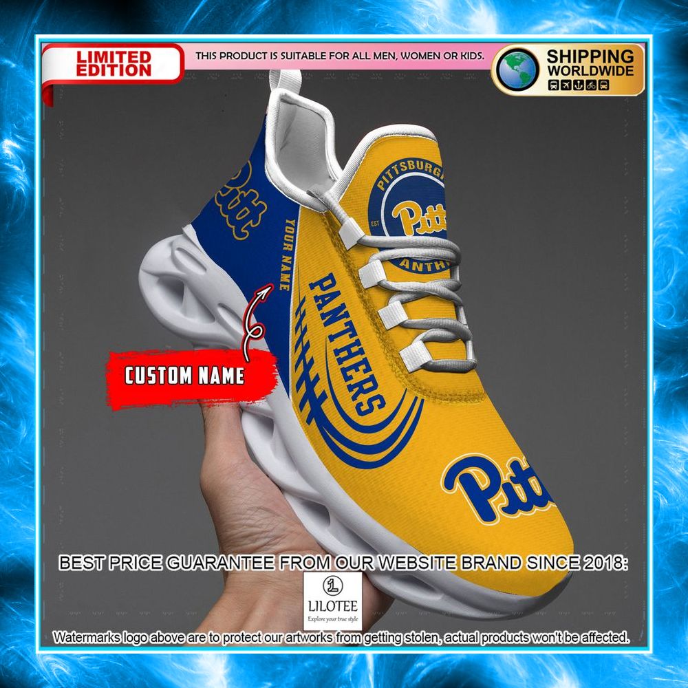 personalized ncaa teams pittsburgh panthers max soul shoes 1 567