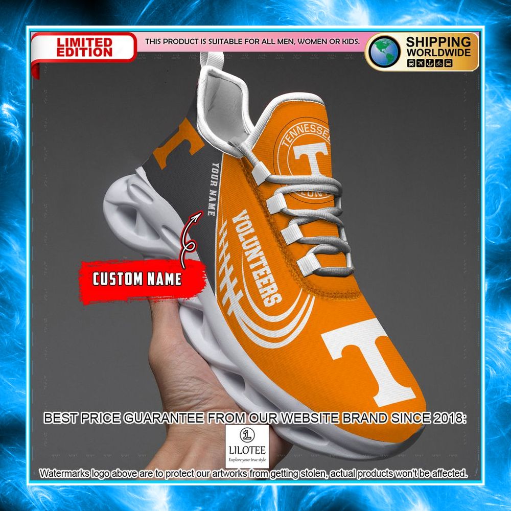 personalized ncaa teams tennessee volunteers max soul shoes 1 983