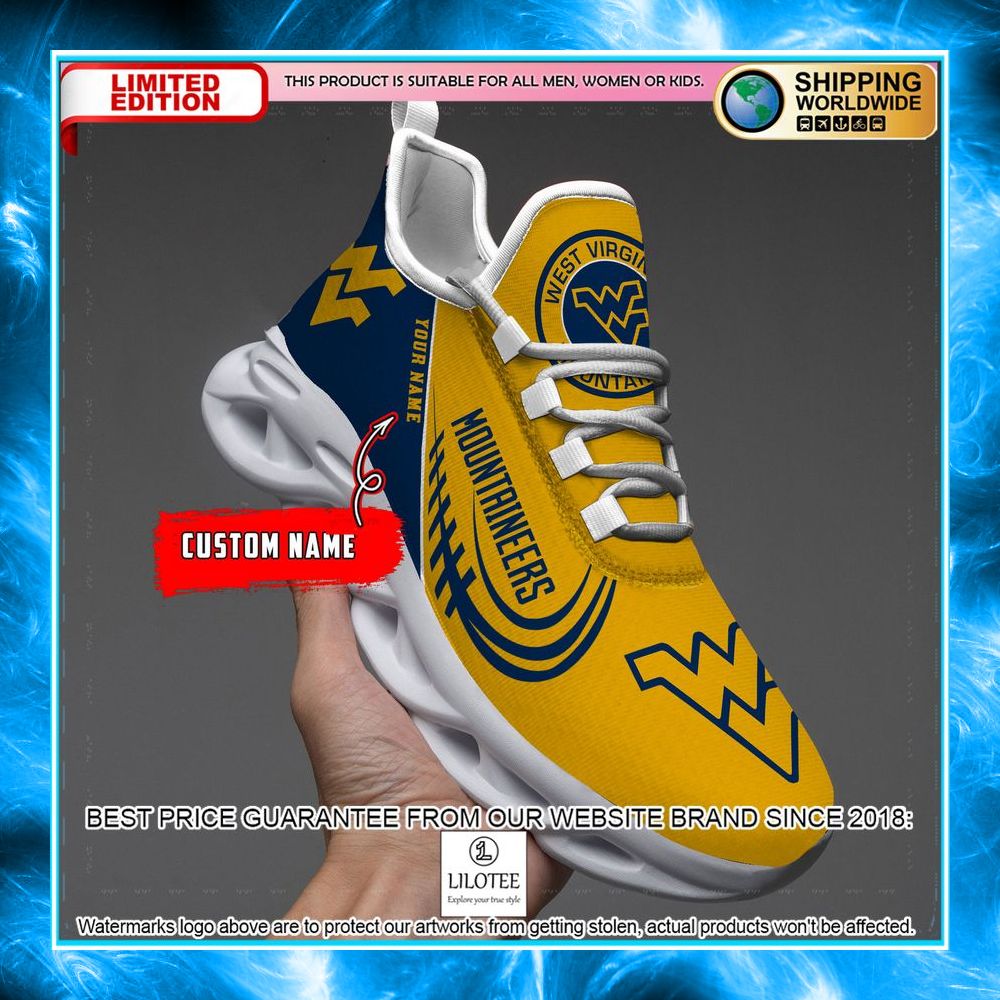 personalized ncaa teams west virginia mountaineers max soul shoes 1 536