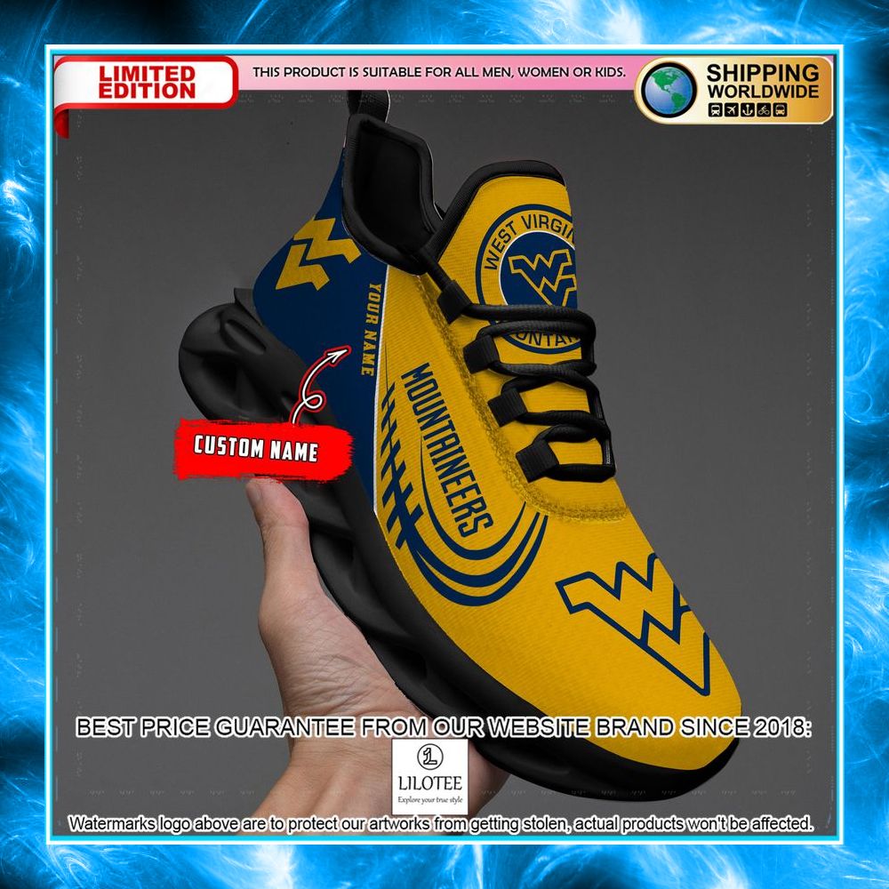 personalized ncaa teams west virginia mountaineers max soul shoes 2 975
