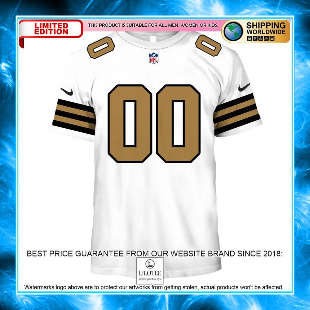 personalized new orleans saints white 3d shirt hoodie 2 290