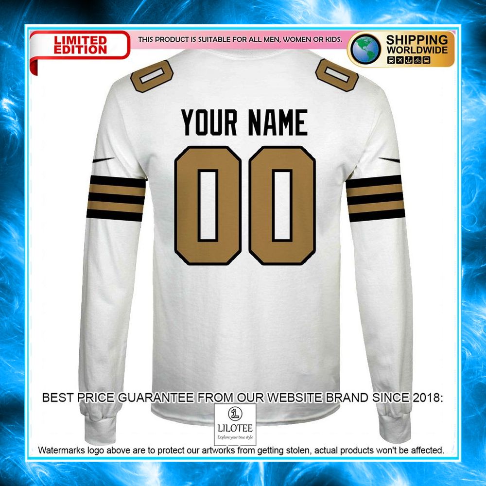personalized new orleans saints white 3d shirt hoodie 7 289