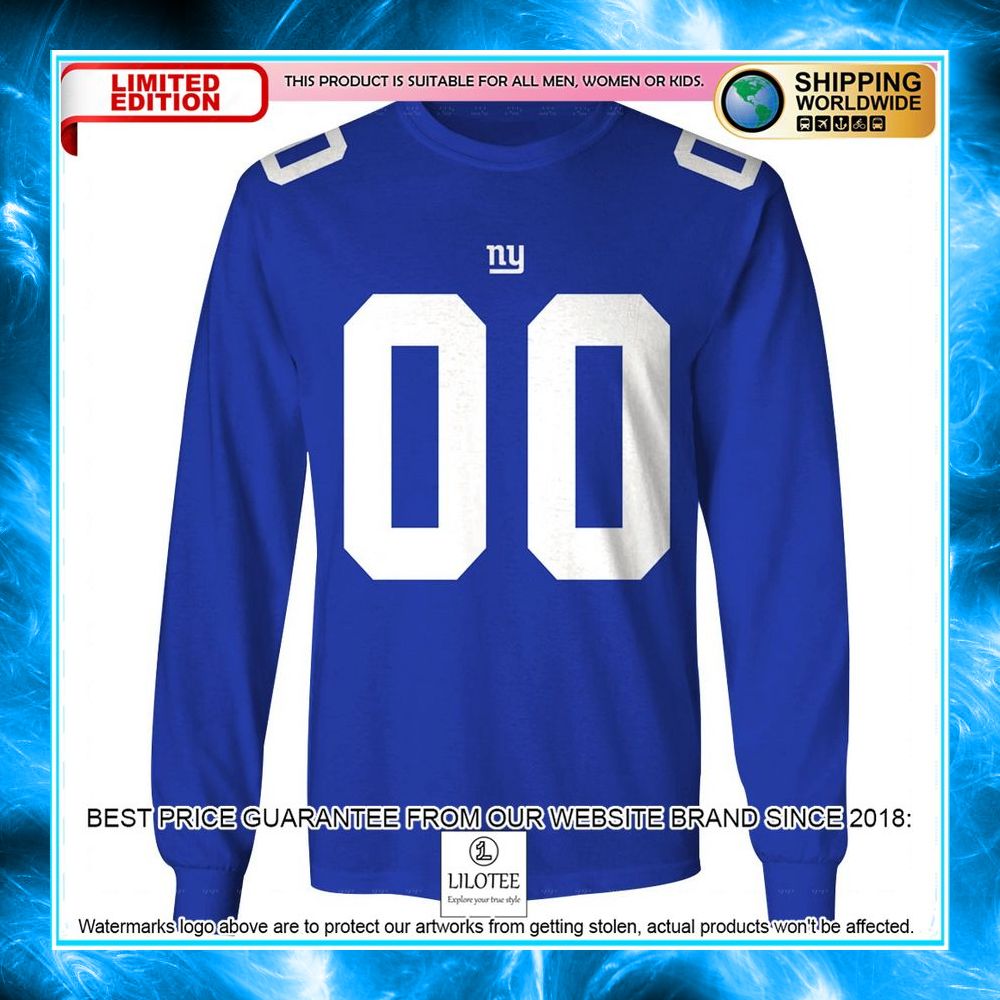 personalized new york giants blue 3d shirt hoodie 3 753