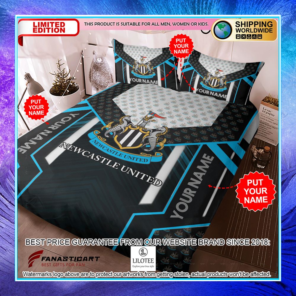 personalized newcastle united fc bedding set 3 581