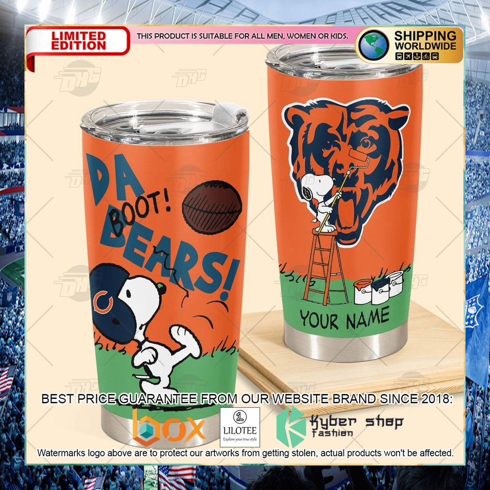 personalized nfl chicago bears snoopy tumbler 2 220