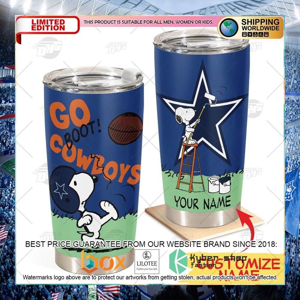 personalized nfl dallas cowboys snoopy tumbler 1 797