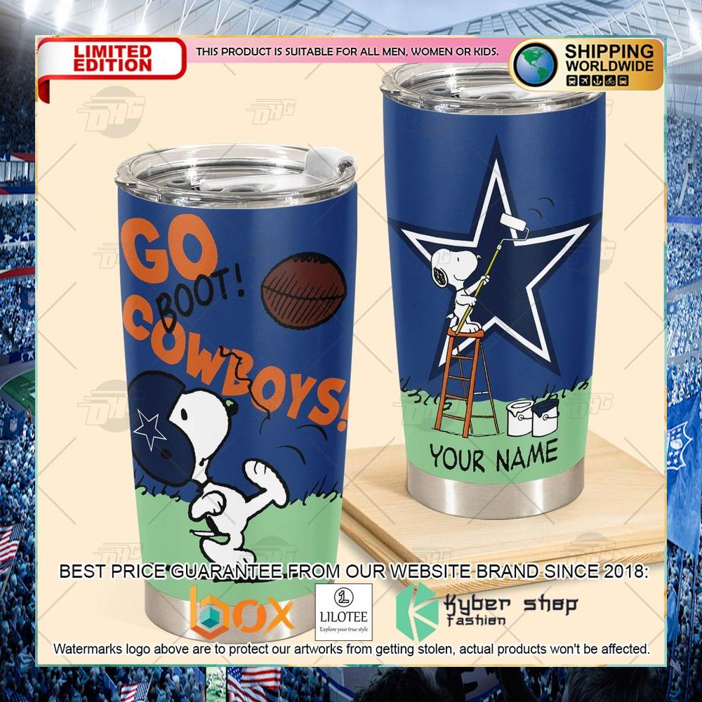 personalized nfl dallas cowboys snoopy tumbler 2 429