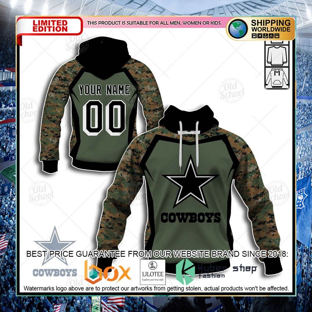 personalized nfl dallas cowboys veterans day camo hoodie shirt 1 387