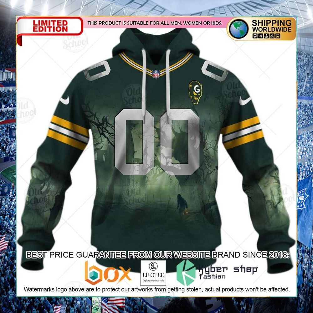 personalized nfl green bay packers halloween horror hoodie shirt 2 101