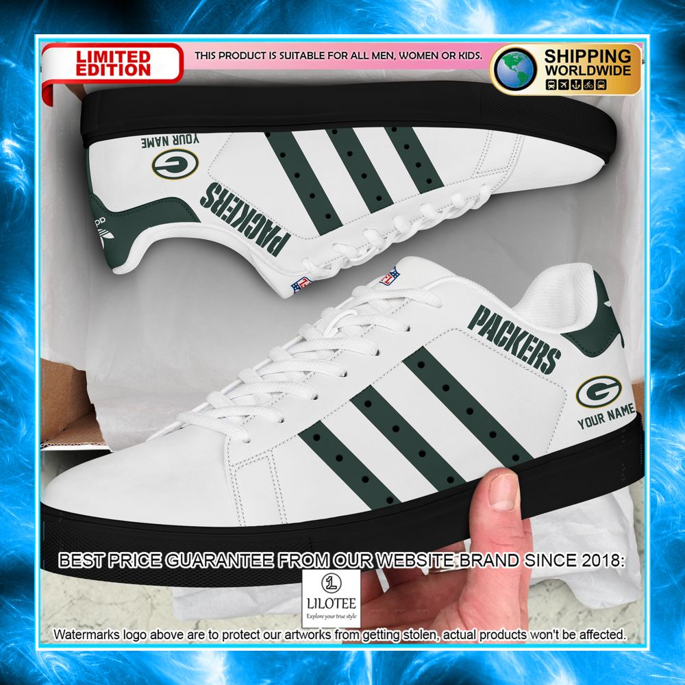 personalized nfl green bay packers stan smith shoes 2 256