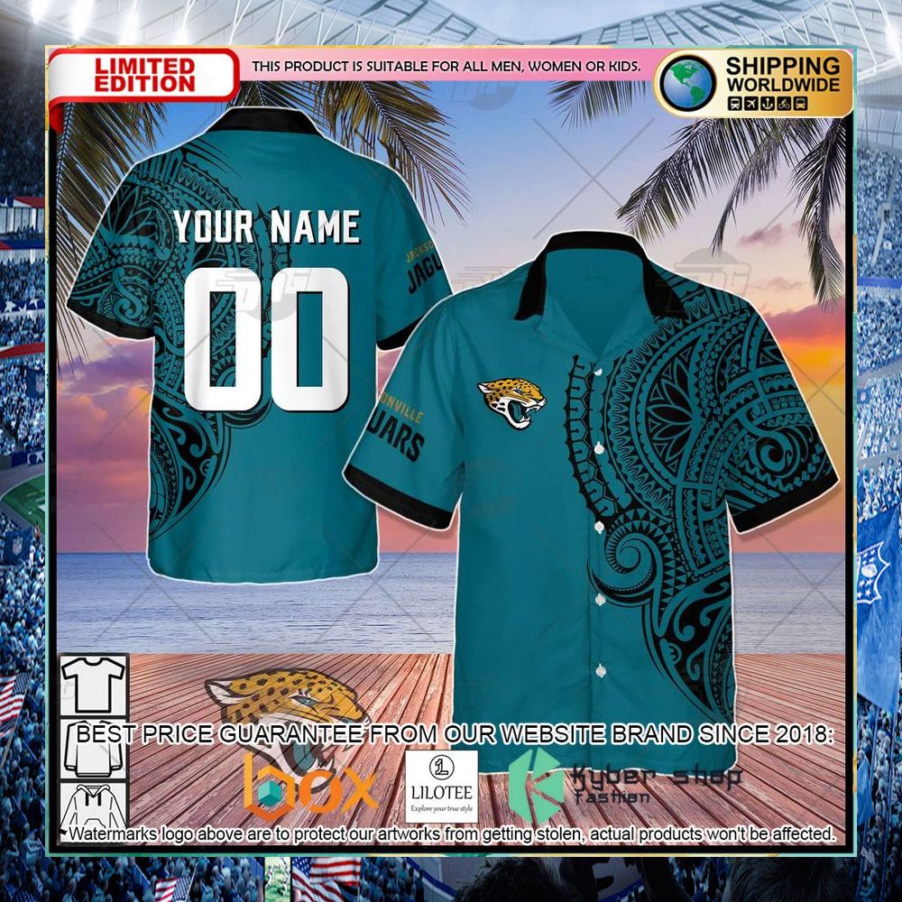 personalized nfl jacksonville jaguars tattoo hawaiian shirt 1 40