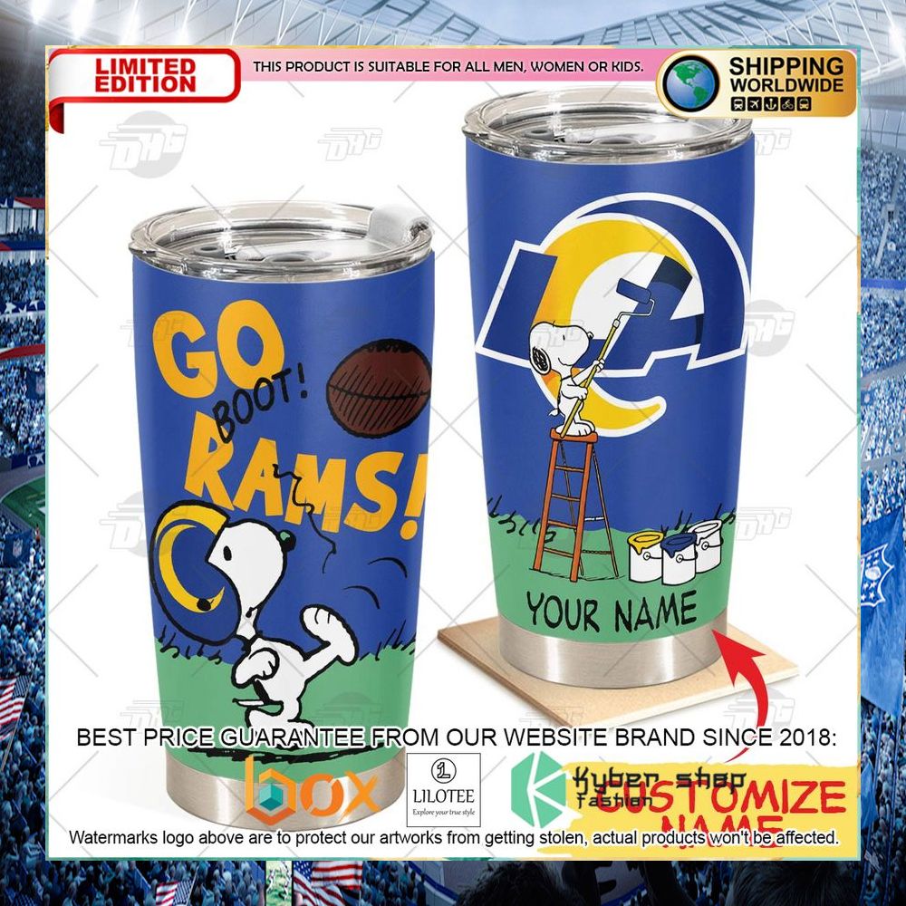 personalized nfl los angeles rams snoopy tumbler 1 49