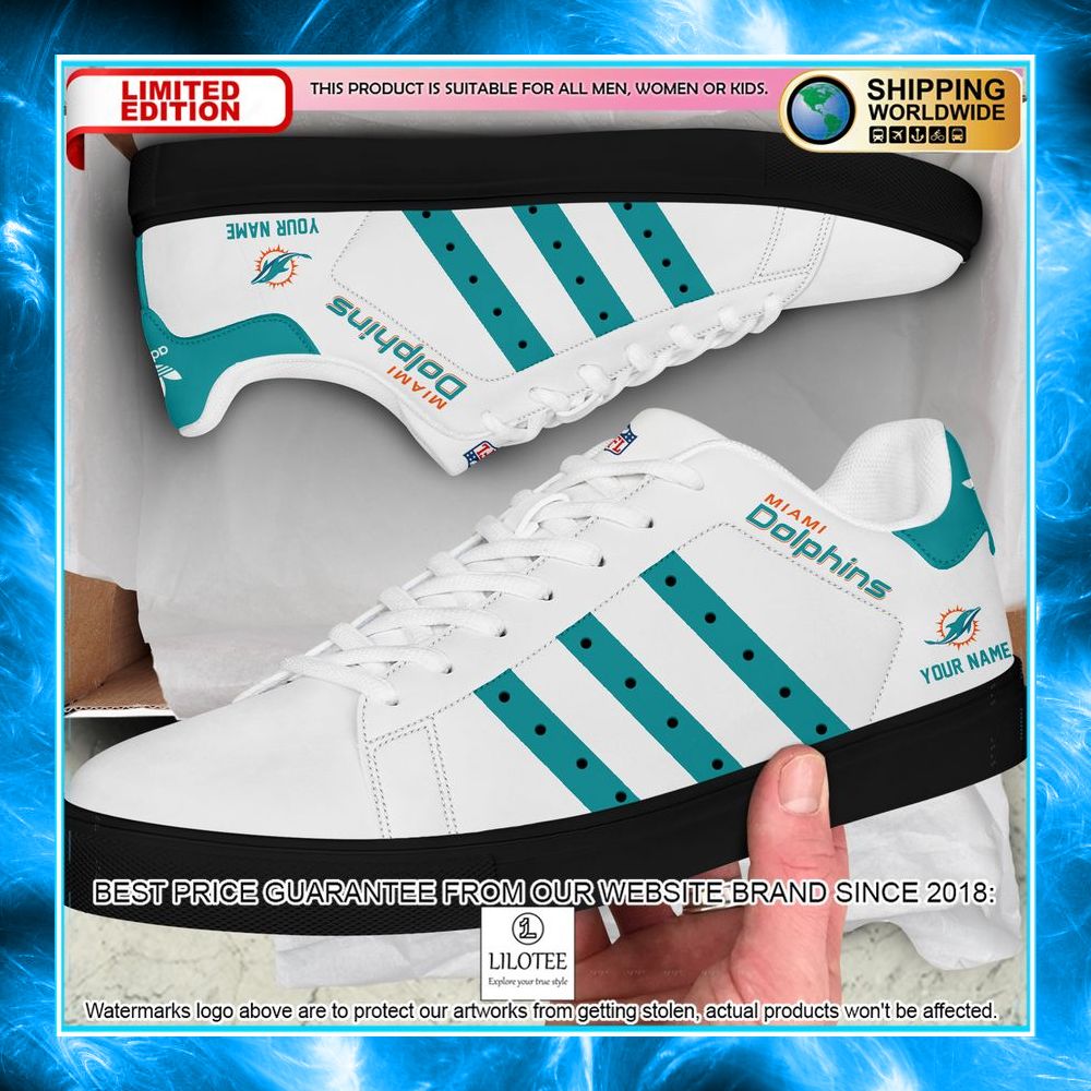 personalized nfl miami dolphins stan smith shoes 2 264