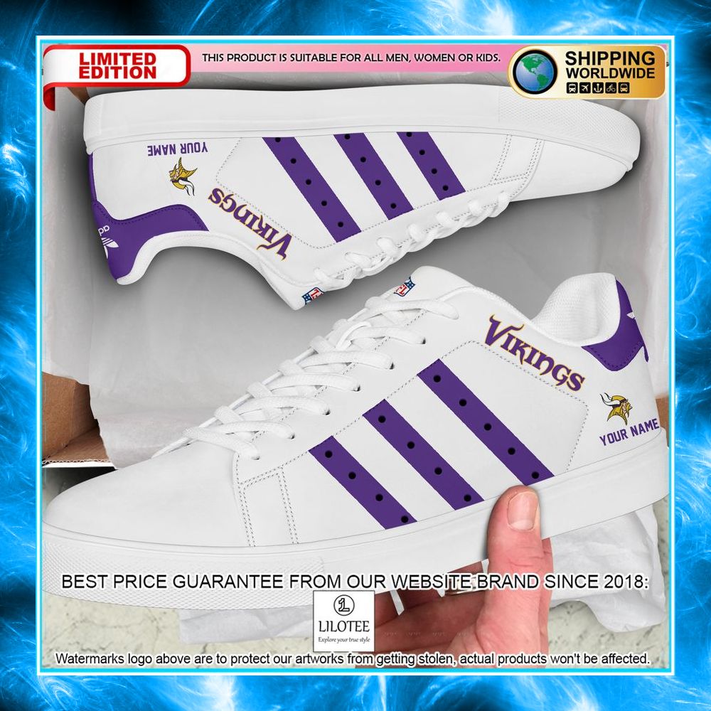 personalized nfl minnesota vikings stan smith shoes 1 268