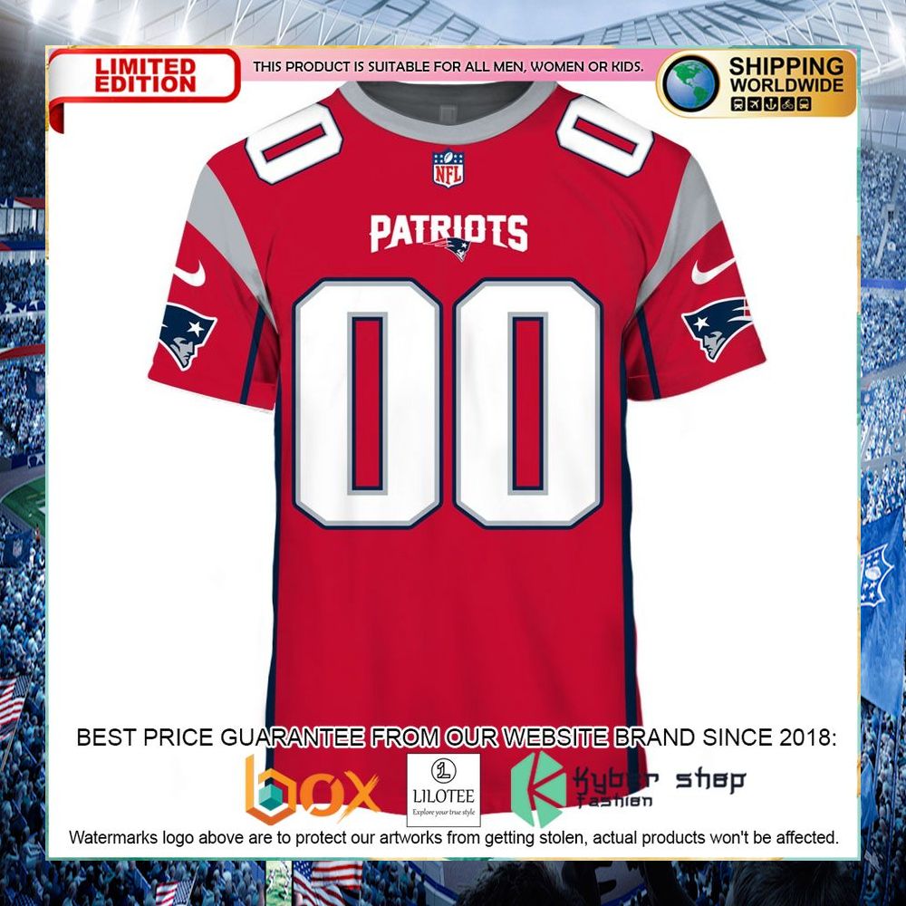 personalized nfl new england patriots red hoodie shirt 2 134