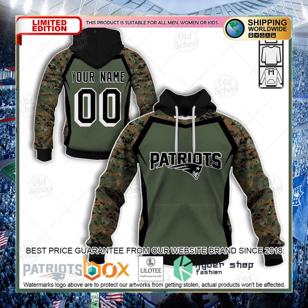 personalized nfl new england patriots veterans day camo hoodie shirt 1 911