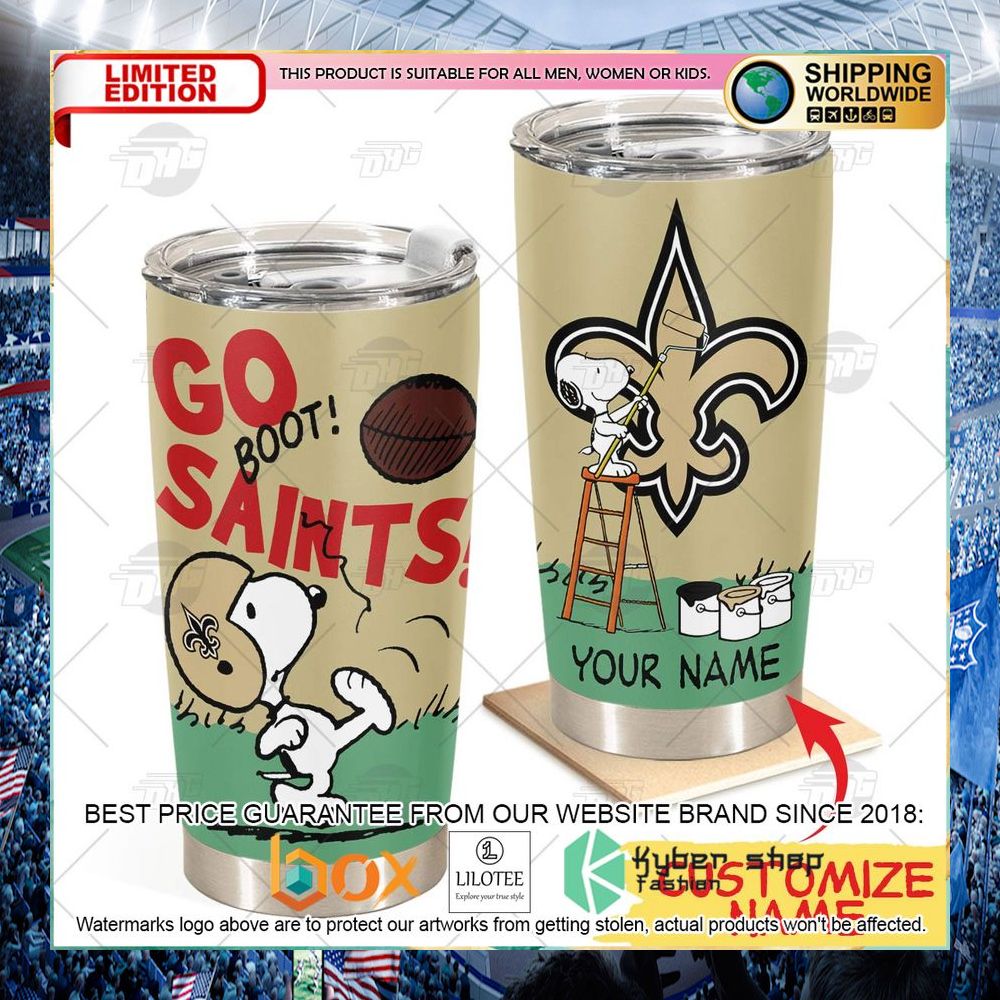 personalized nfl new orleans saints snoopy tumbler 1 690