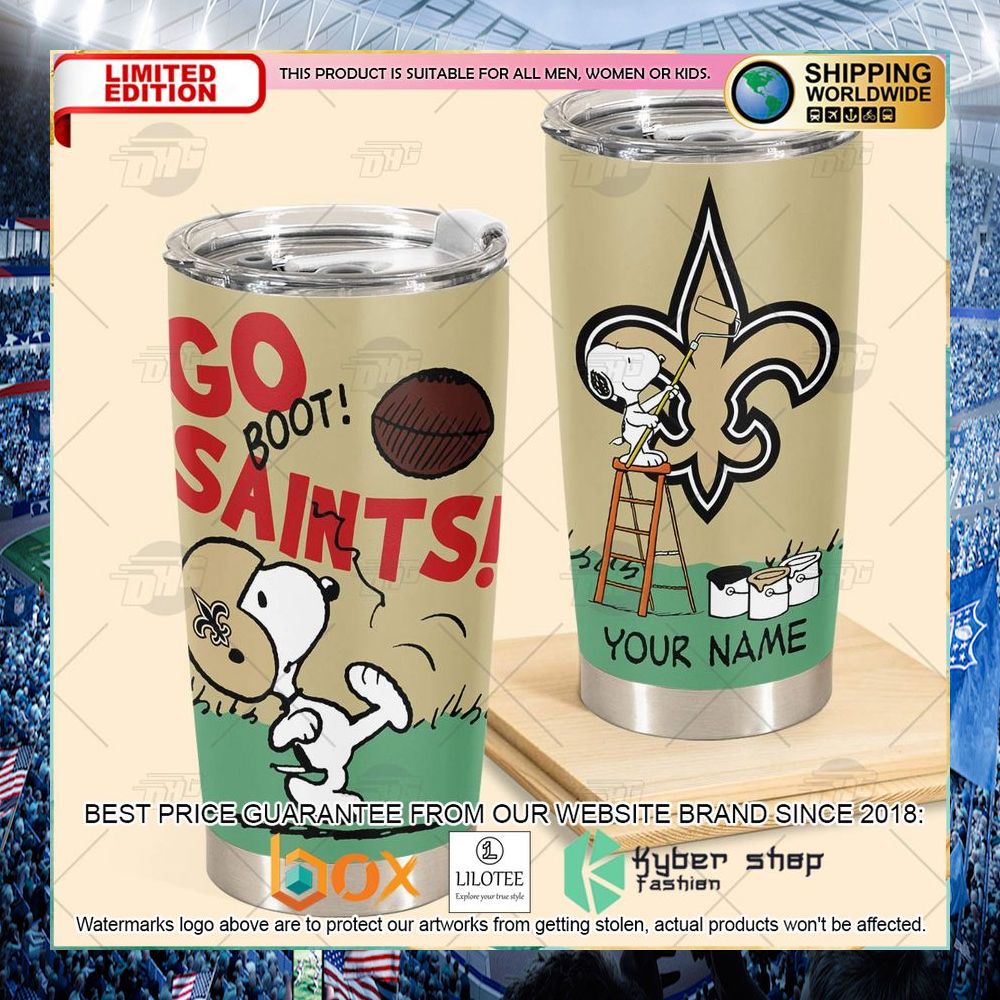 personalized nfl new orleans saints snoopy tumbler 2 307