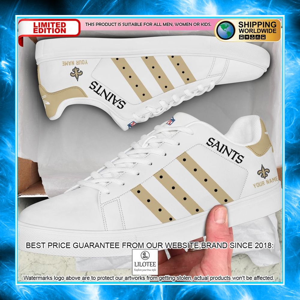 personalized nfl new orleans saints stan smith shoes 1 681