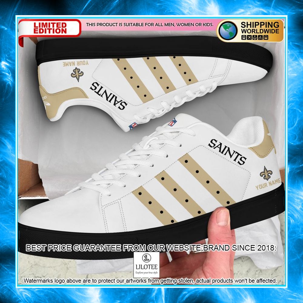 personalized nfl new orleans saints stan smith shoes 2 180