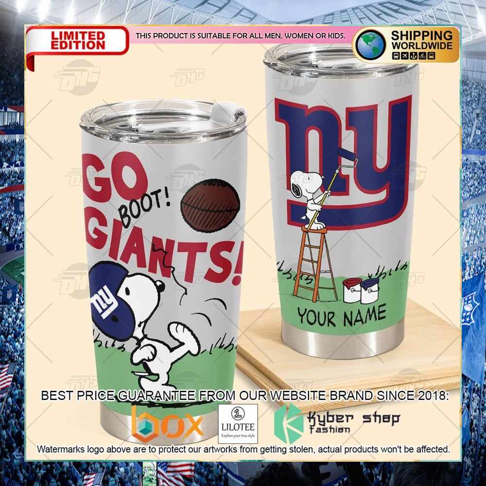 personalized nfl new york giants snoopy tumbler 2 11