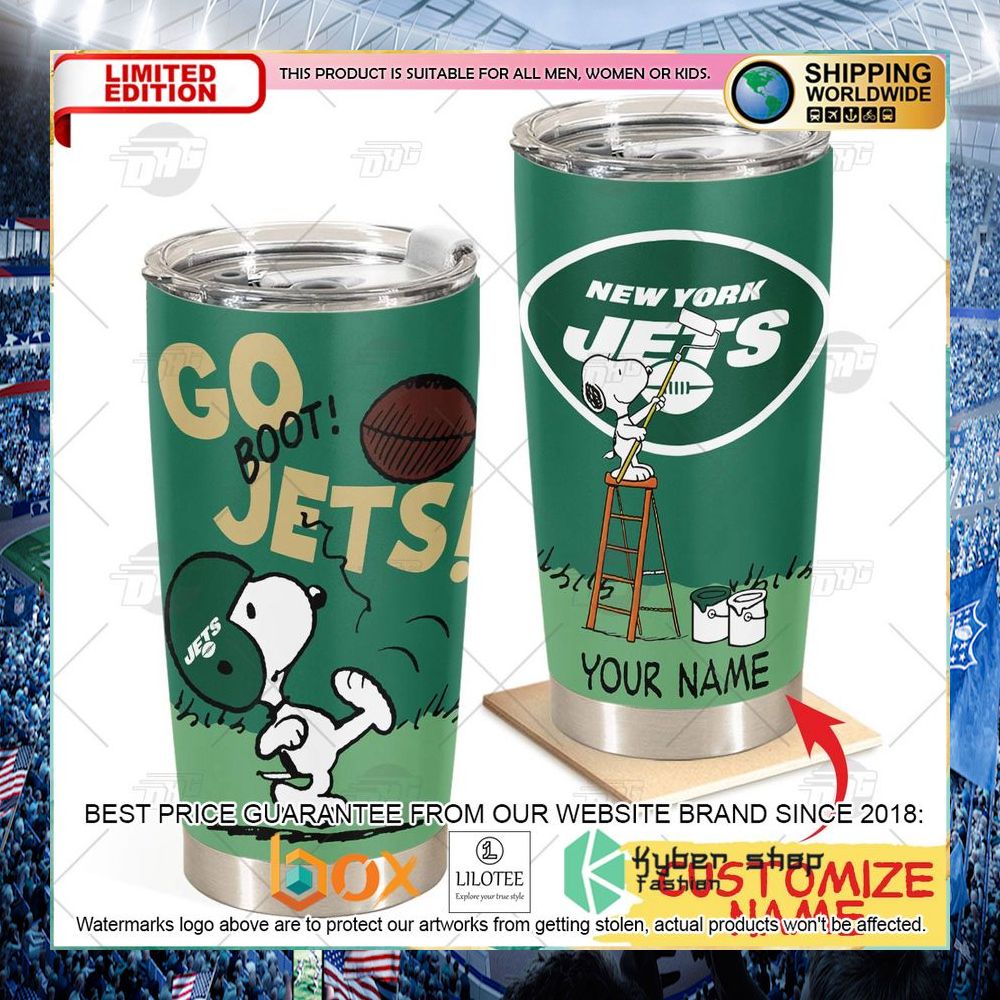 personalized nfl new york jets snoopy tumbler 1 361