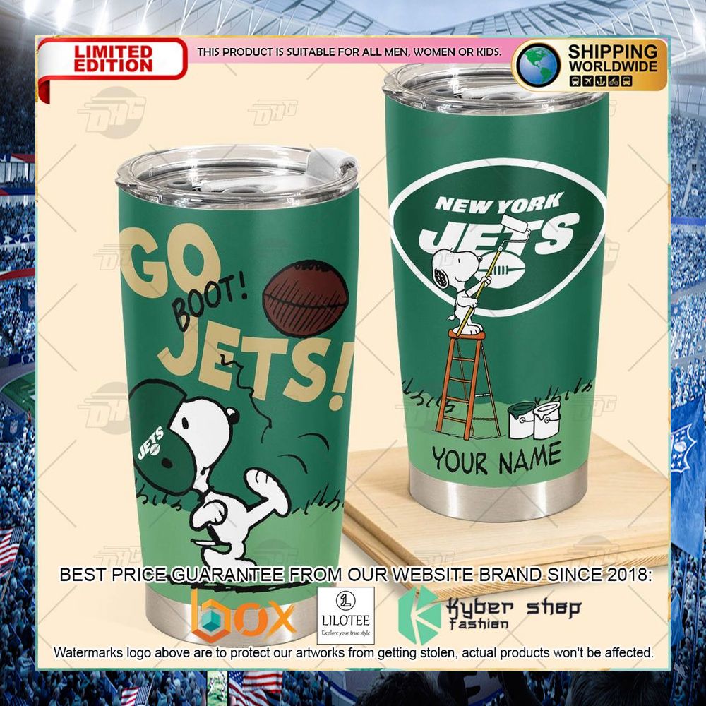 personalized nfl new york jets snoopy tumbler 2 227