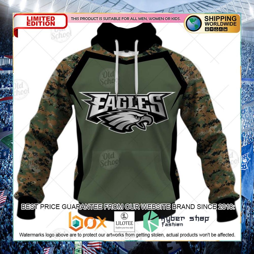 personalized nfl philadelphia eagles veterans day camo hoodie shirt 2 922