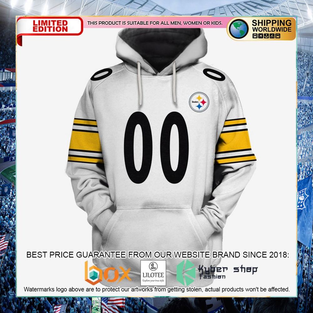 personalized nfl pittsburgh steelers white hoodie shirt 1 783