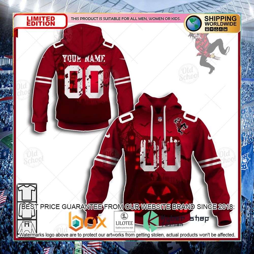 personalized nfl san francisco 49ers halloween horror hoodie shirt 1 870