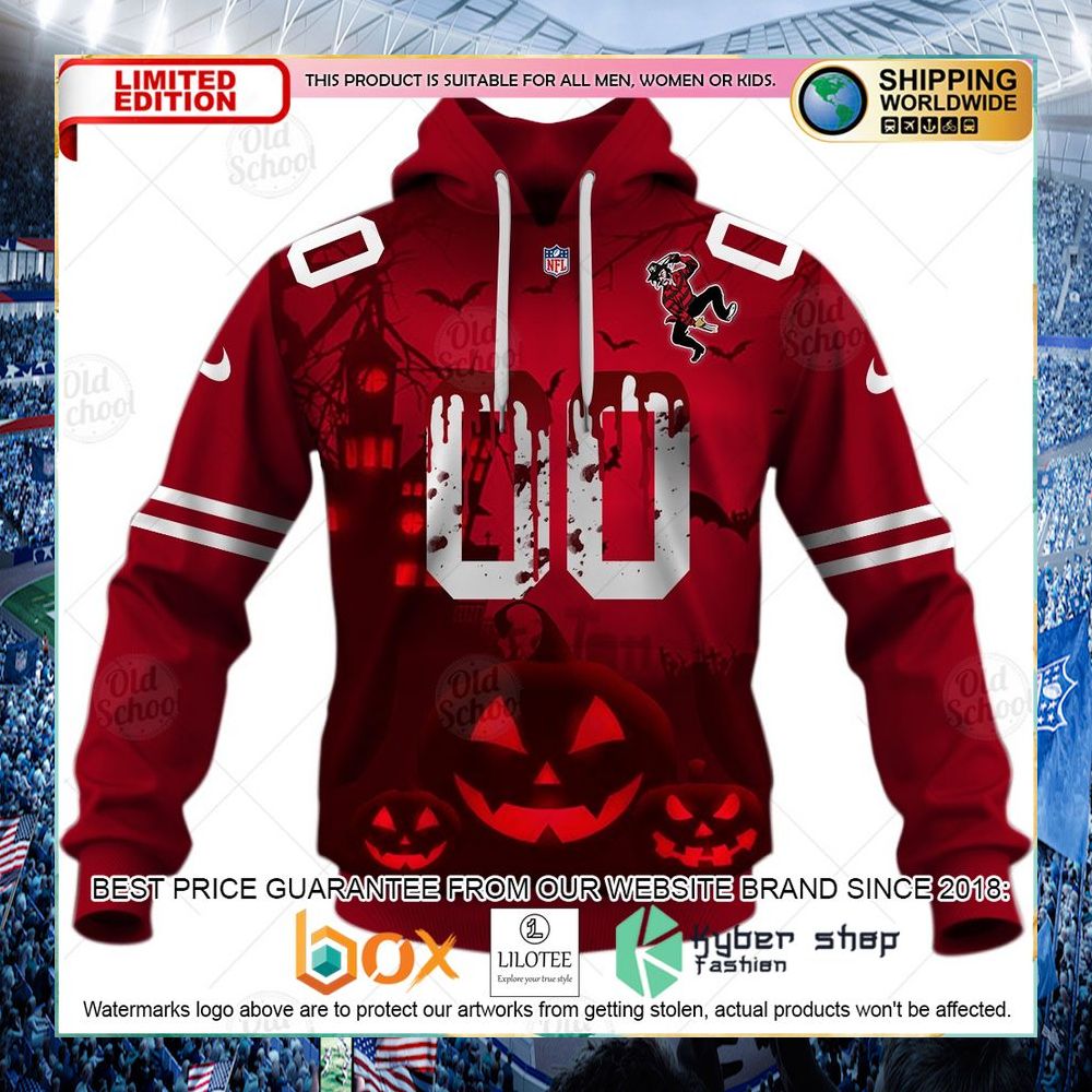 personalized nfl san francisco 49ers halloween horror hoodie shirt 2 104