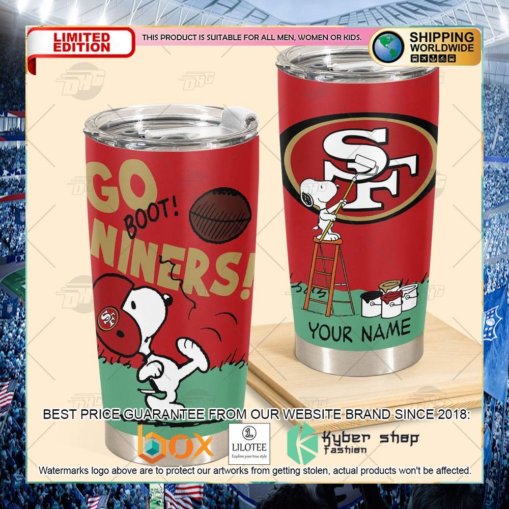 personalized nfl san francisco 49ers snoopy tumbler 2 598