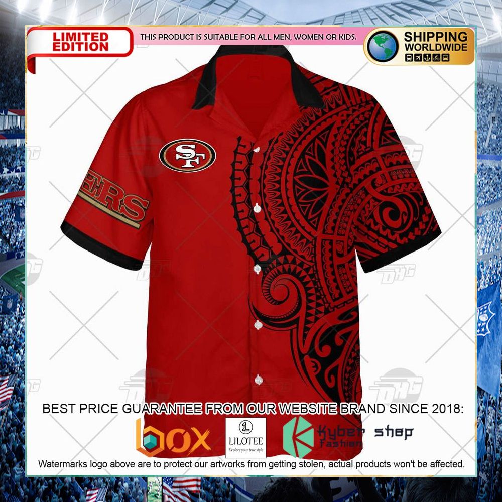 personalized nfl san francisco 49ers tattoo hawaiian shirt 2 517