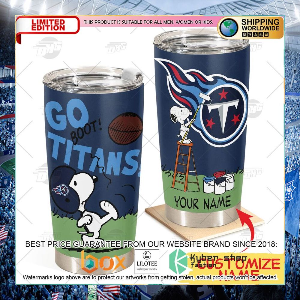 personalized nfl tennessee titans snoopy tumbler 1 363