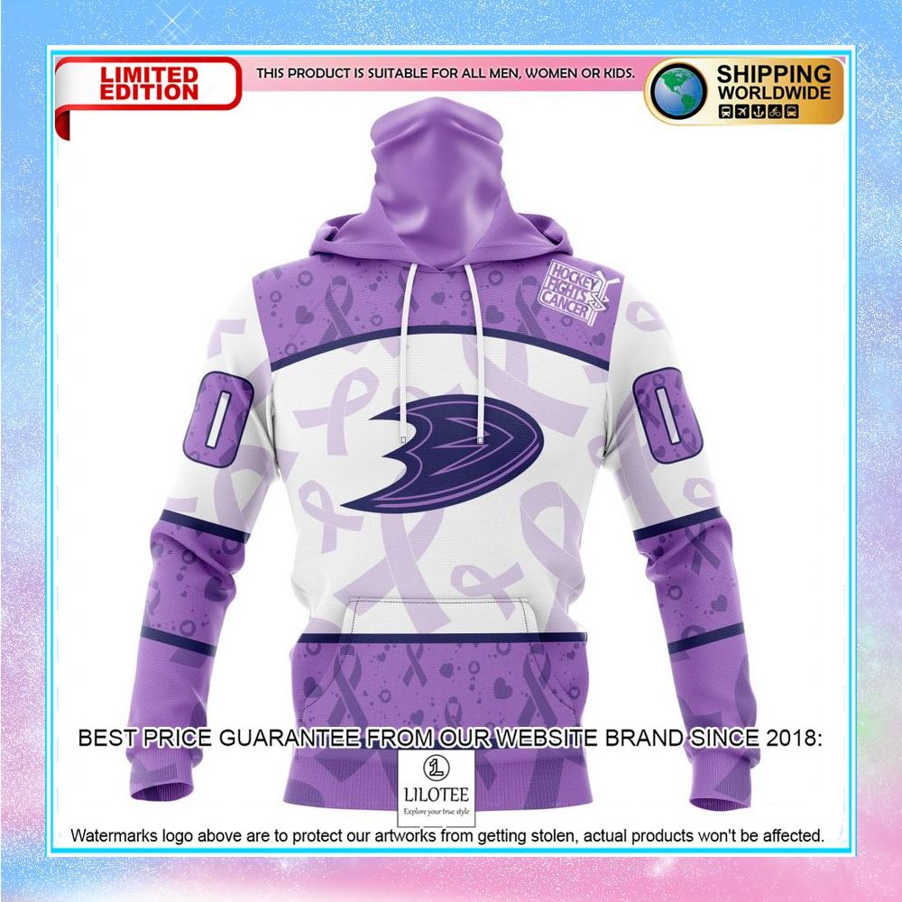 personalized nhl anaheim ducks lavender fight cancer shirt hoodie 4 410