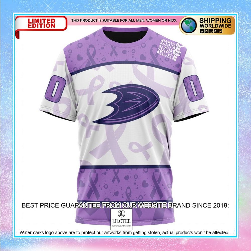 personalized nhl anaheim ducks lavender fight cancer shirt hoodie 8 751