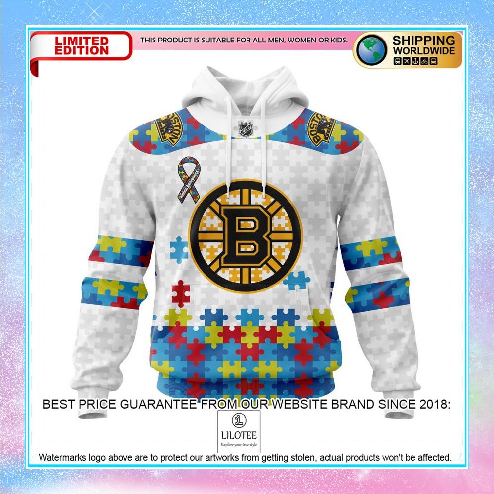 personalized nhl boston bruins autism awareness shirt hoodie 1 591