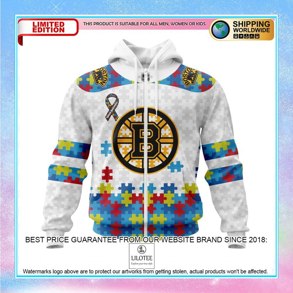 personalized nhl boston bruins autism awareness shirt hoodie 2 716