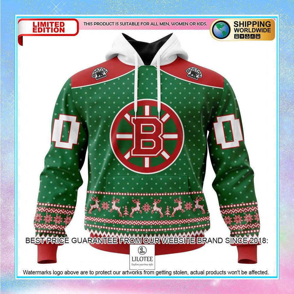 personalized nhl boston bruins christmas apparel shirt hoodie 1 877